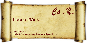 Csere Márk névjegykártya