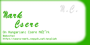 mark csere business card